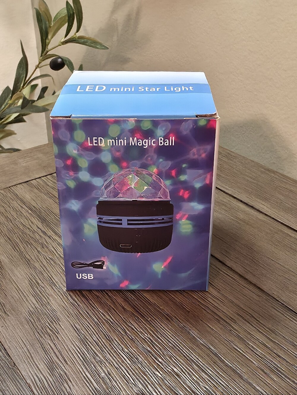 LED Mini Magic Ball Party Light - Black
